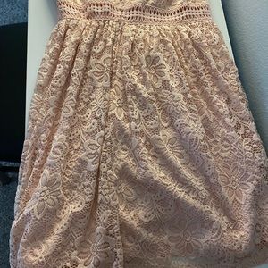 This is a beautiful dress in a lovely rose color